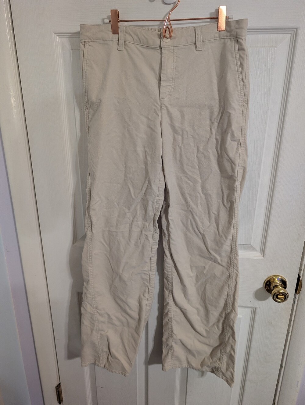 Vuori Mens Pants Khaki Beige Elastic Waist Size Medium Size Medium